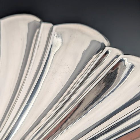 英国ヴィンテージ シルバープレート製 大型シェル型ディッシュ ペア