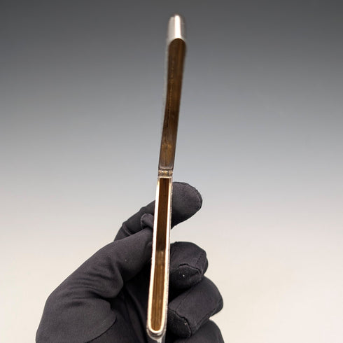 1881年 英国アンティーク シェイクスピア彫刻 純銀製カードケース 77g George Unite