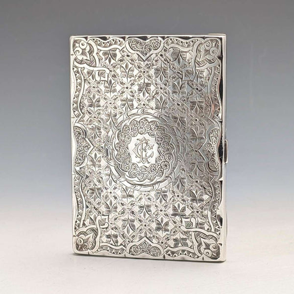 1875 英國古董純銀雙門卡盒 75 克 Frederick Marson