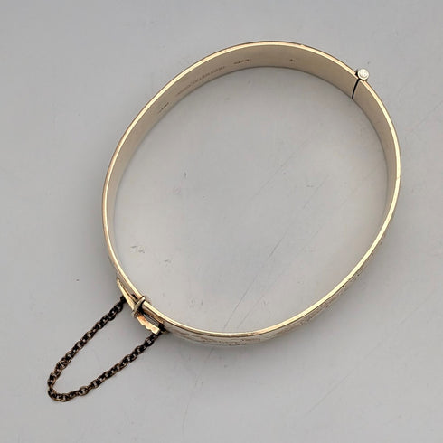 ヴィンテージ 9ctゴールドフィルド製 フローラル彫刻 ブレスレット L&Co