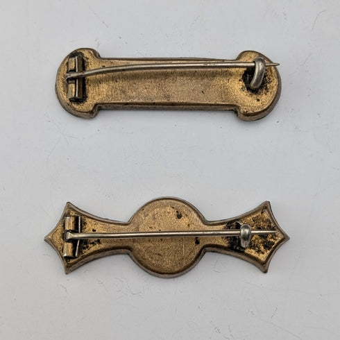 一對帶有花卉裝飾的復古微馬賽克胸針