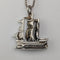 復古帆船吊墜搭配純銀項鍊