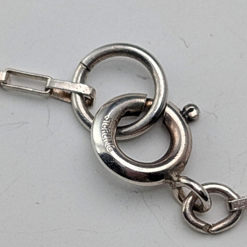 Vintage Arts & Crafts Design Sterling Silver Pendant with Sterling Silver Necklace