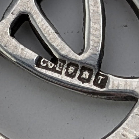 Vintage Arts & Crafts Design Sterling Silver Pendant with Sterling Silver Necklace