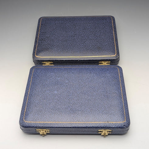 1974年頃 英国ヴィンテージ 純銀ハンドル ティーナイフ&フォーク 6ペア Harrison Brothers ケース入