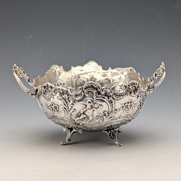 Circa 1900 German antique 800 silver two-handle bowl 140g