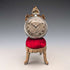 1920s Antique Brass Chair Pocket Watch Holder with Red Velvet Sheet