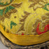 1920s Antique Brass Chair-Shaped Pocket Watch Holder with Yellow Embroidered Seat