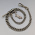 Antique Nickel Silver Albert Chain Crocodile Fob