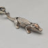Antique Nickel Silver Albert Chain Crocodile Fob