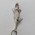 Antique Nickel Silver Albert Chain Crocodile Fob