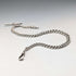Circa 1900 British Antique Sterling Silver Albert Chain 45g Soldier Fob