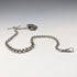 Circa 1900 British antique sterling silver Albert chain 48g silver coin fob