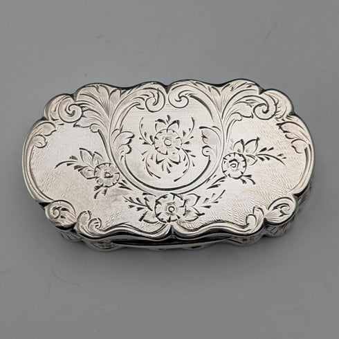 1877 British antique sterling silver vinaigrette 20g Frederick Marson