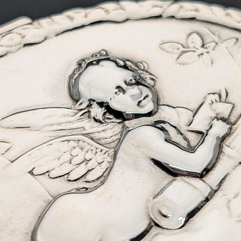 1903 British antique sterling silver jewelry box 111g George Nathan&Ridley Hayes