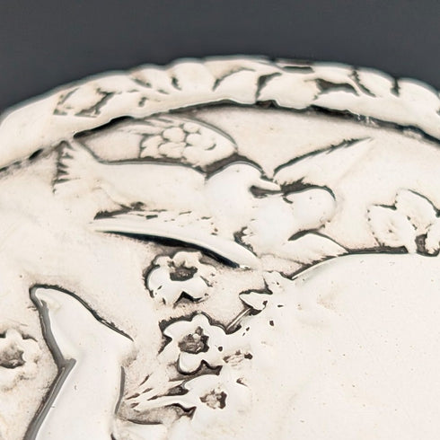 1903 British antique sterling silver jewelry box 111g George Nathan&Ridley Hayes