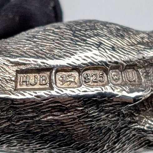 英国 純銀製 仔牛ミニチュア フィギュリン 140g J B Plating Co