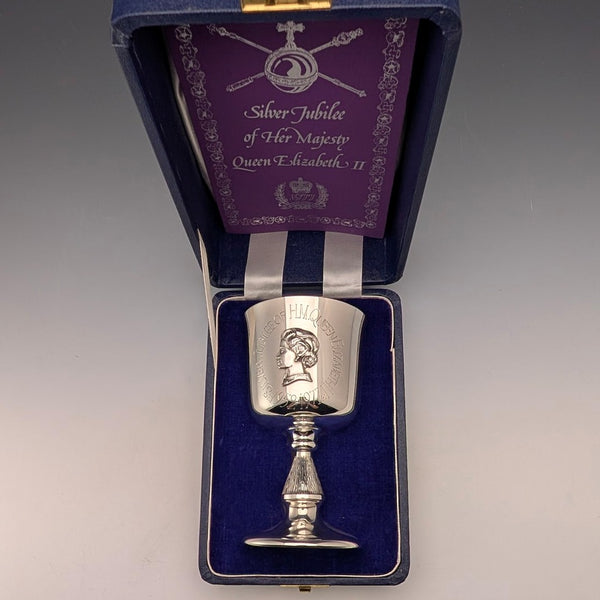 1977 Elizabeth II Silver Jubilee Pure Silver Goblet 142g Box and instructions included Very good condition
