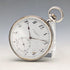 Antique Ulysse Nardin pocket watch with soccer engraving, silver side open face, in good working order