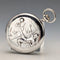 Antique Ulysse Nardin pocket watch with soccer engraving, silver side open face, in good working order