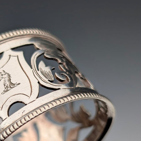 20世紀初頭 英国アンティーク シルバープレート製 ナプキンリング 4個セット