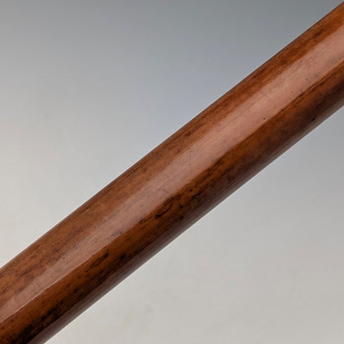 1924 年英國古董棕褐色桿純銀圓柄手杖 89 厘米