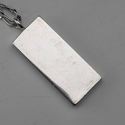1977 British sterling silver jubilee ingot pendant 31g with necklace Ralph Weston
