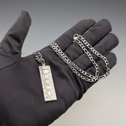 1977 British Britannia Silver Jubilee Ingot Pendant 14g with Necklace Pobjoy Mint