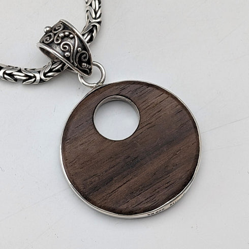 復古純銀吊墜和純銀拜占庭鏈項鍊,總重 47 克,SUARTI