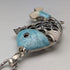 Vintage Sterling Silver Enamel Large Fish Pendant with Sterling Silver Necklace, 44g in total