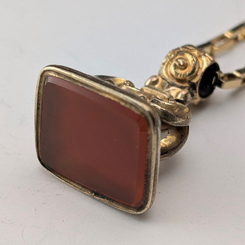 Antique rolled gold ceiling pendant with necklace