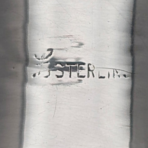 古董美國新藝術風格銀質玻璃香水瓶