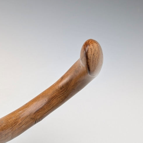 1923年 英国アンティーク タンシャフト 曲がりハンドル 純銀装飾 ステッキ 杖 91cm K&S