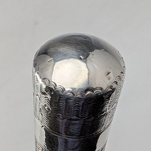 1922 年英國古董黑軸純銀圓柄手杖 91 公分女士