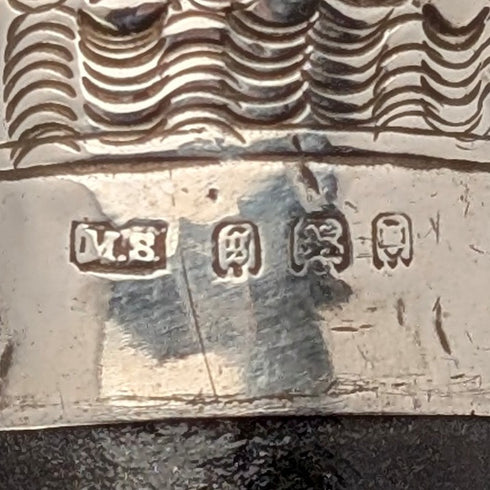 1922 年英國古董黑軸純銀圓柄手杖 91 公分女士