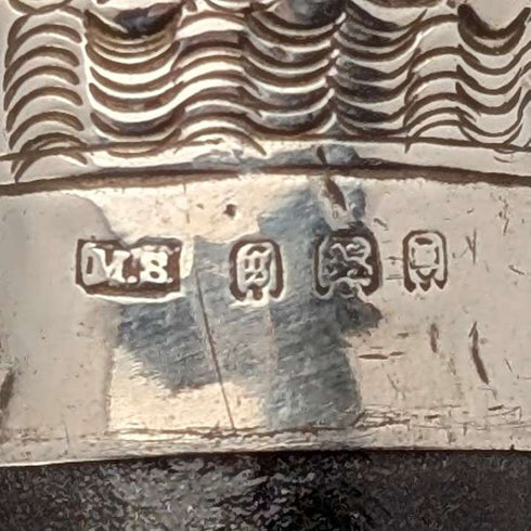 1922 年英國古董黑軸純銀圓柄手杖 91 公分女士
