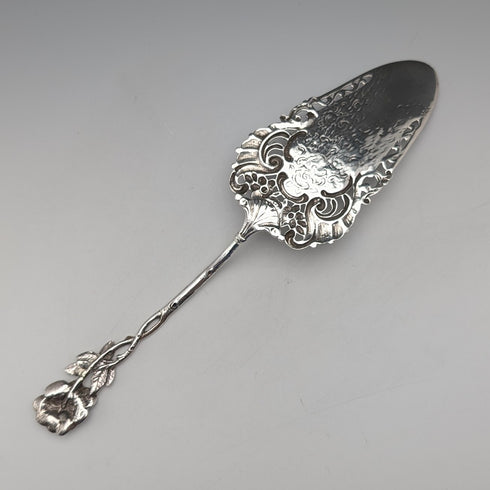 ヴィンテージ コンチネンタルシルバー製 バラ装飾 ペストリーサーバ 40g