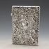 1897 British antique relief angel sculpture sterling silver card case 79g William Comyns
