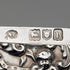 1897 British antique relief angel sculpture sterling silver card case 79g William Comyns