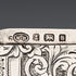 1901 British antique scroll engraved sterling silver card case 68g WILLIAM M. HAYES