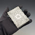 1901 British antique scroll engraved sterling silver card case 68g WILLIAM M. HAYES