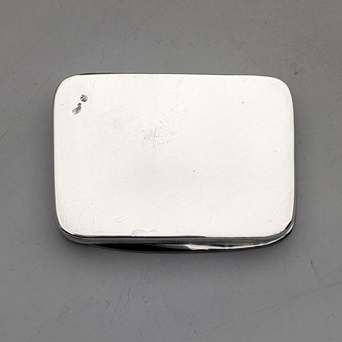 Vintage Hunting Relief Decorated Sterling Silver Square Box 69g