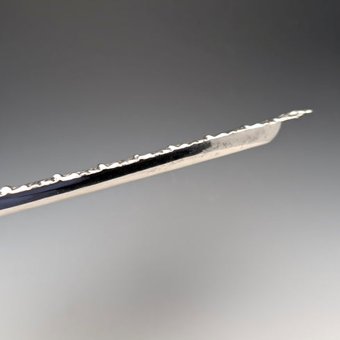 約 1900 年英國古董銀盤浮雕方形梳妝台托盤