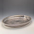 復古英國銀盤橢圓形畫廊托盤,寬 40 厘米