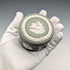 British Vintage Wedgwood Jasperware Cylinder Box, Small Item Holder, Green