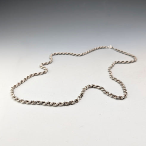 British Vintage Sterling Silver Twisted Chain Necklace 63cm International Bulleton&Metal Brokers