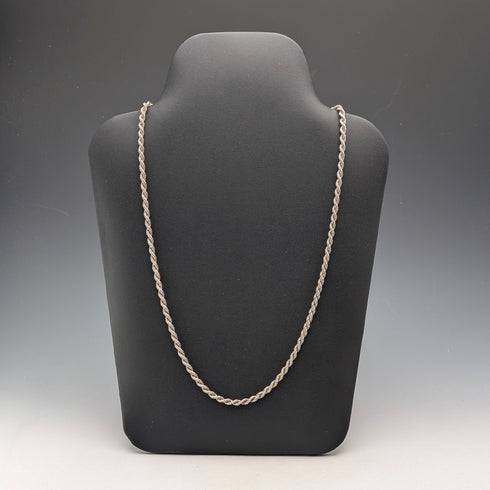 British Vintage Sterling Silver Twisted Chain Necklace 63cm International Bulleton&Metal Brokers
