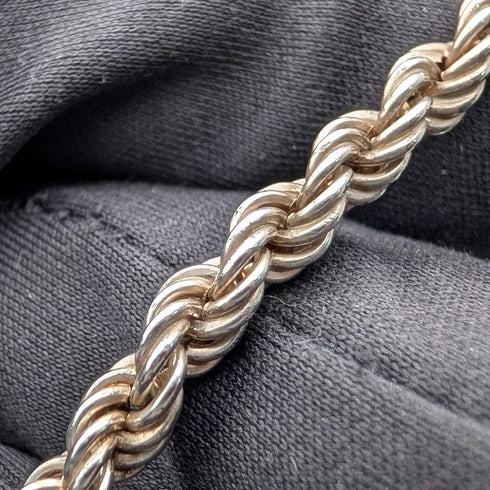 British Vintage Sterling Silver Twisted Chain Necklace 63cm International Bulleton&Metal Brokers