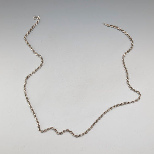 British Vintage Sterling Silver Twisted Chain Necklace 63cm International Bulleton&Metal Brokers