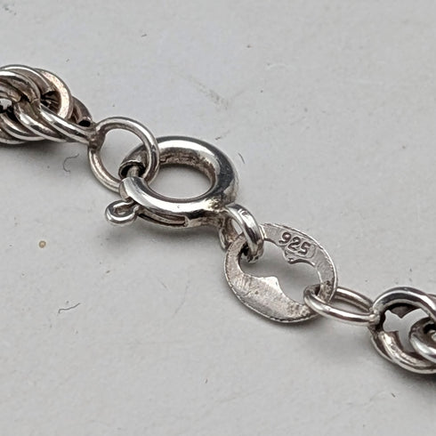 British Vintage Sterling Silver Twisted Chain Necklace 63cm International Bulleton&Metal Brokers